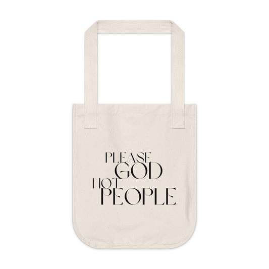 Please God Not People Organic Canvas Tote Bag