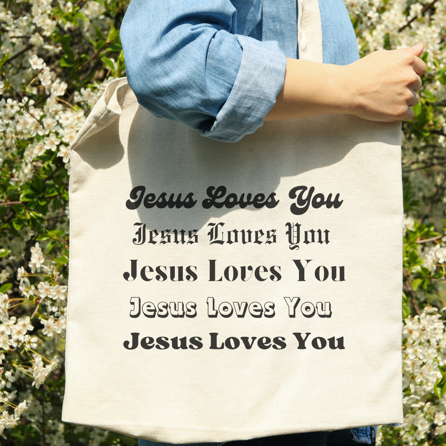 Jesus Loves You Tote Bag